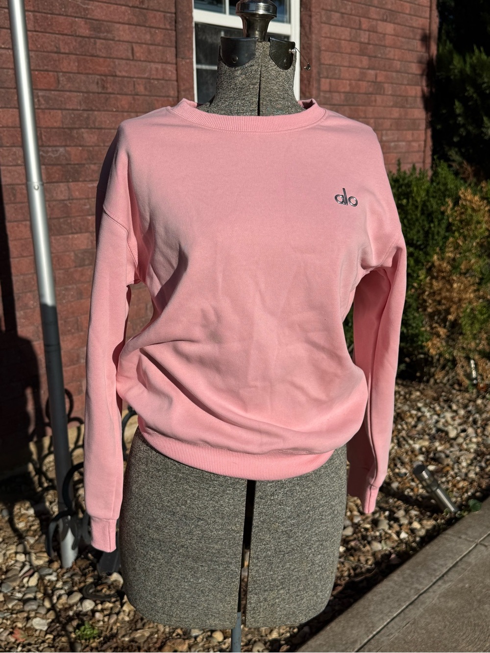 ALO Yoga Light Pink Crew Sweatshirt